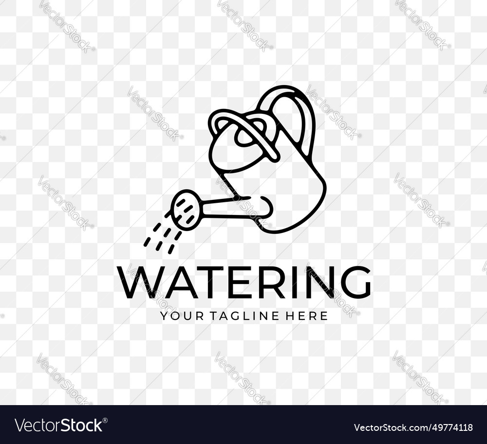 Watering can graphic design Royalty Free Vector Image