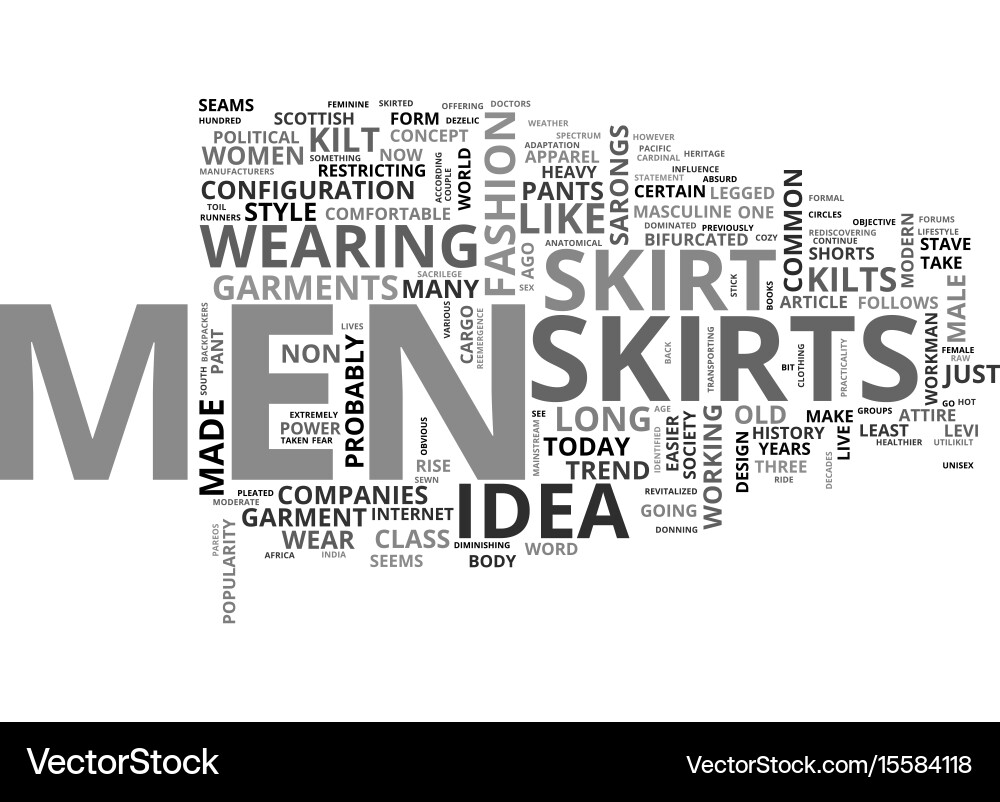 Why men should wear skirts text word cloud concept