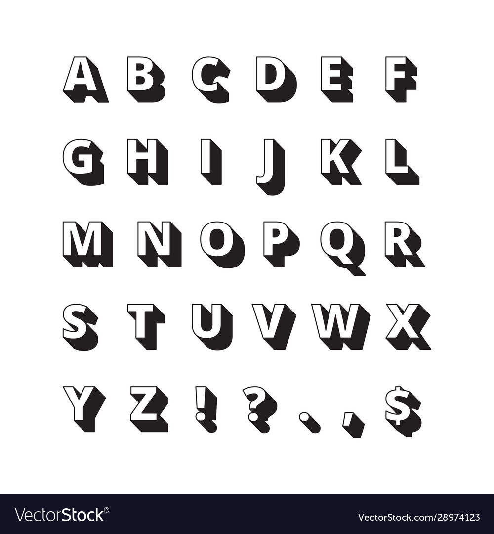 Bold Fonts Alphabet