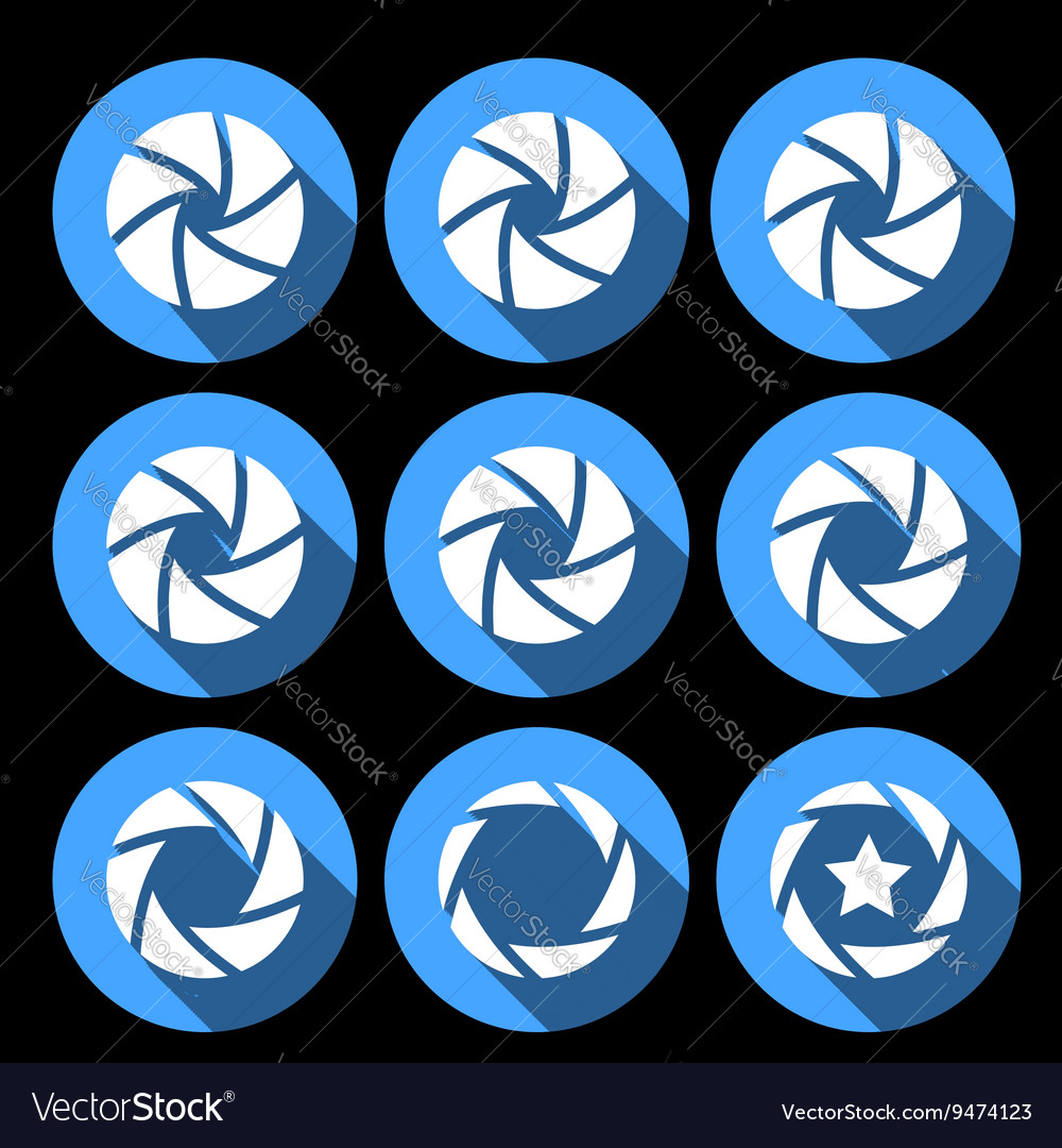 Camera shutter Royalty Free Vector Image - VectorStock