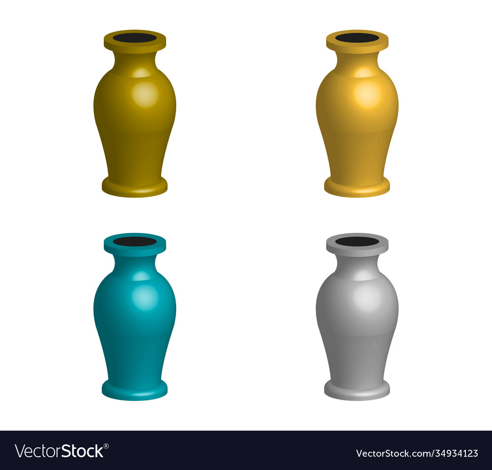 Ceramic vase in on a white background