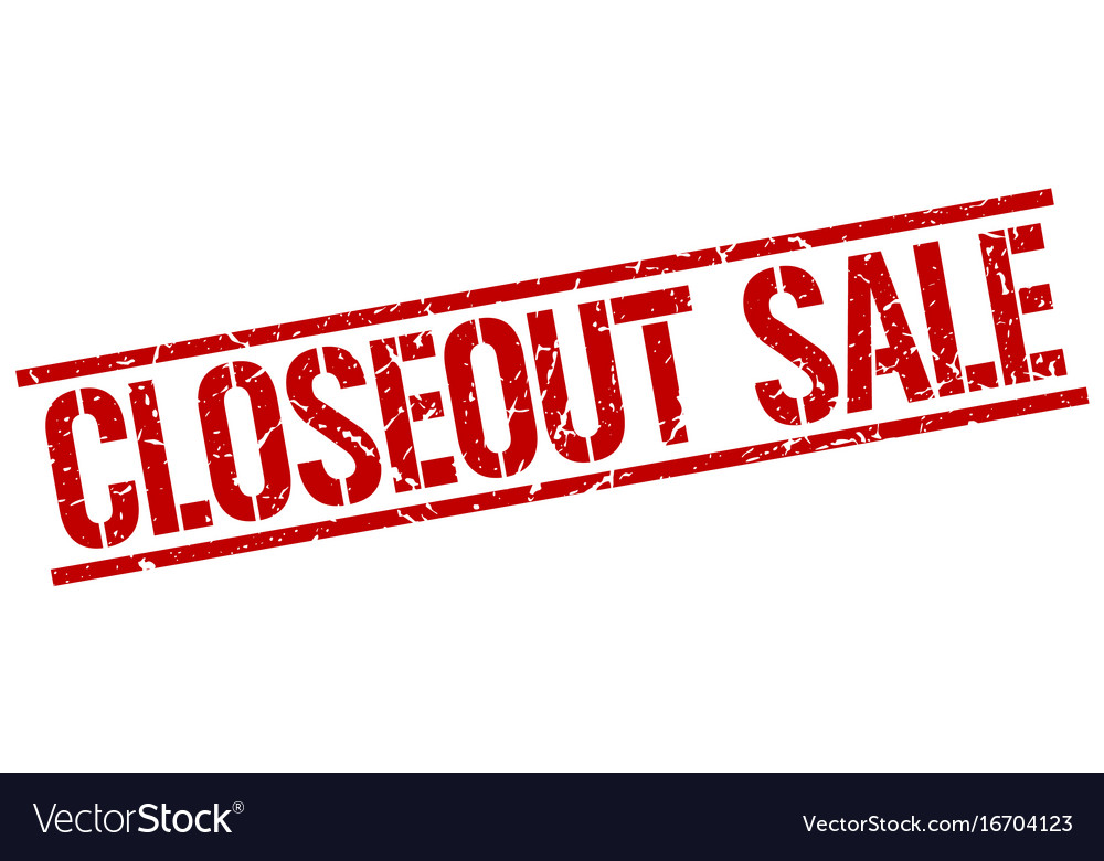 Closeout sale stamp