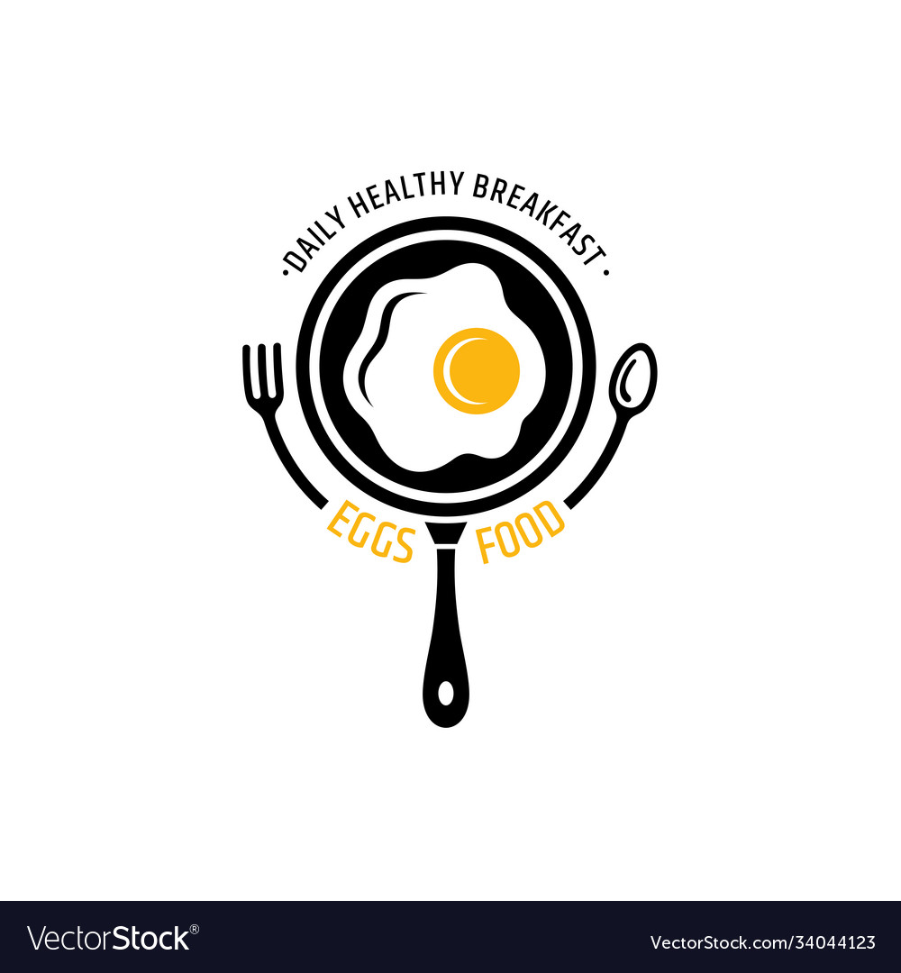 Egg food logo template Royalty Free Vector Image