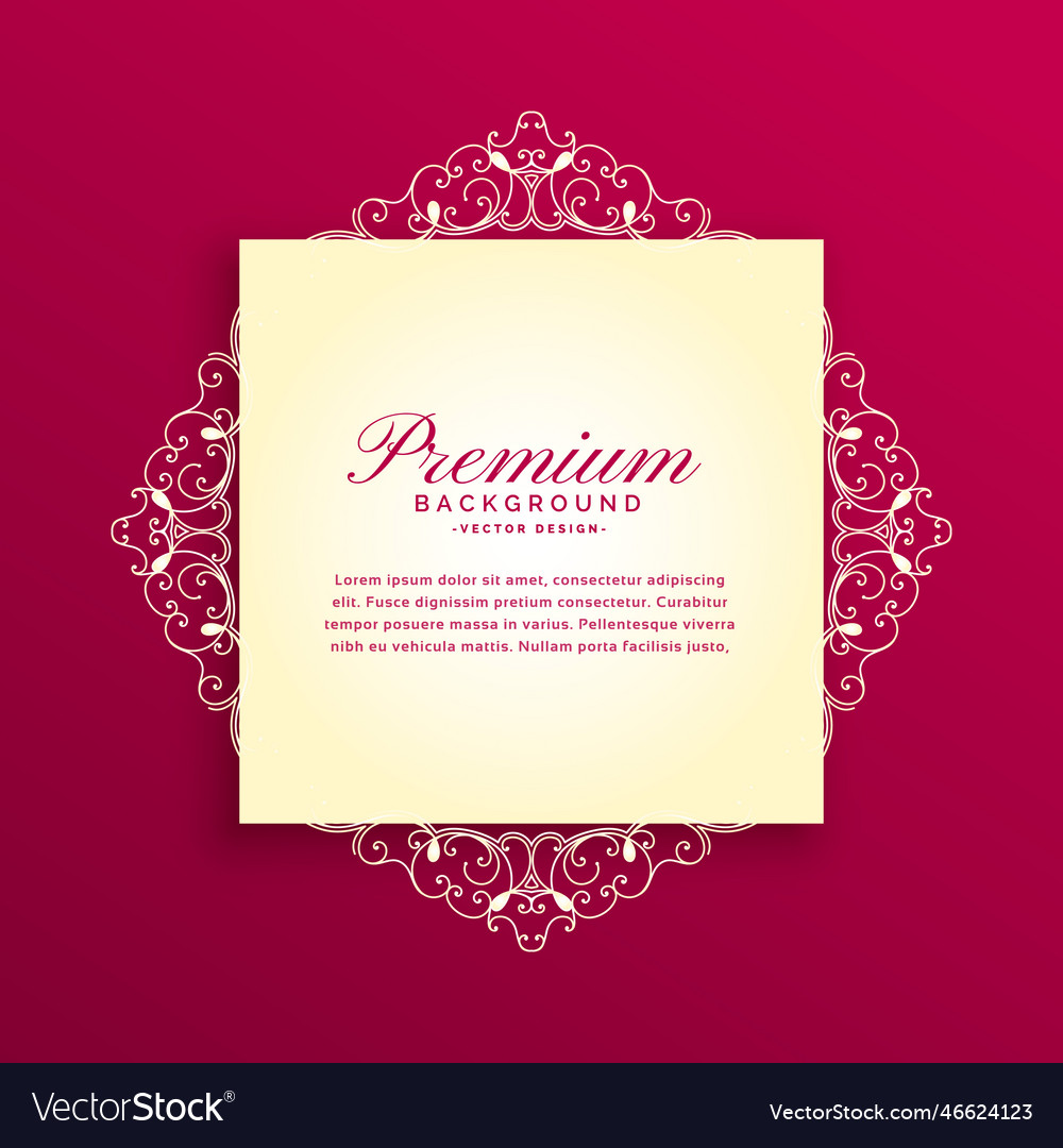 Floral decoration invitation card design Vector Image