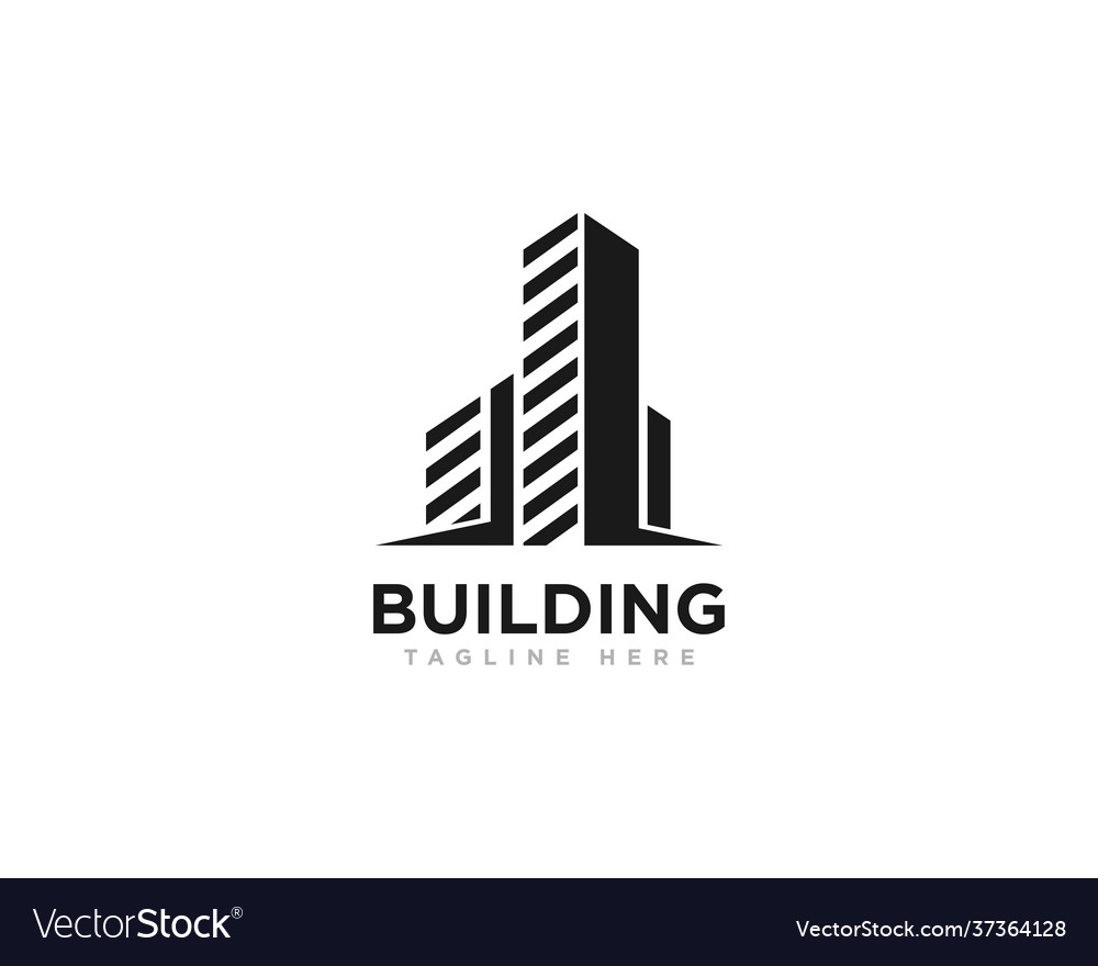 Building construction logo design Royalty Free Vector Image