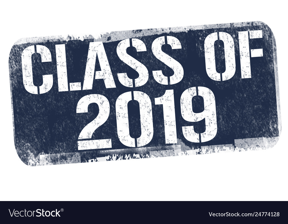 Class 2019 sign or stamp Royalty Free Vector Image