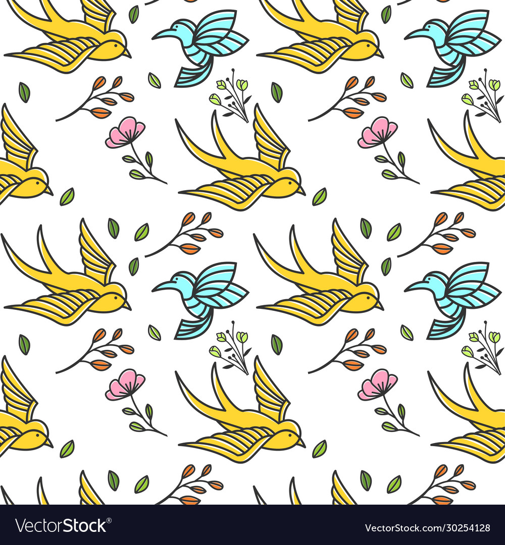 Colorful flying bird abstract background vector image Colorful flying bird abstract background