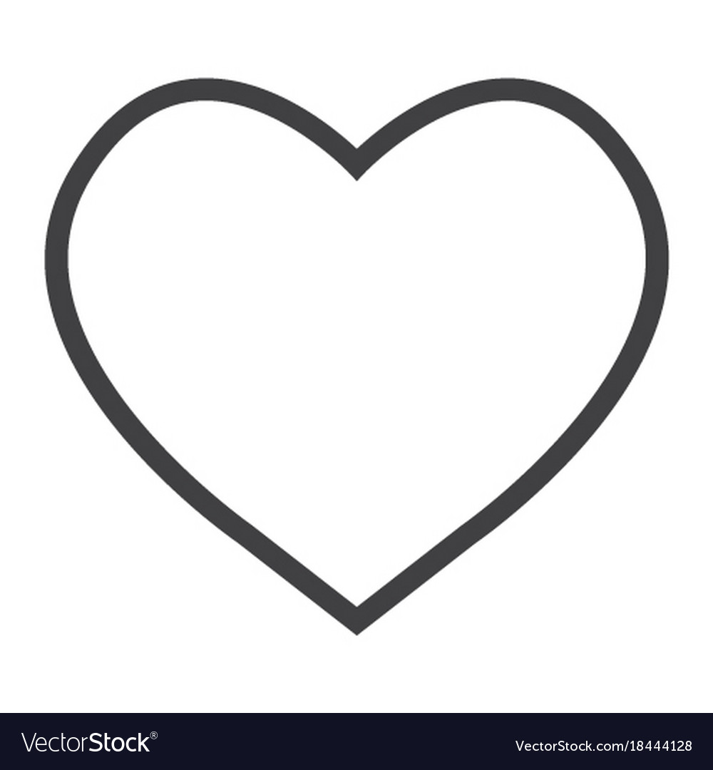 Download Heart line icon web and mobile love sign Vector Image