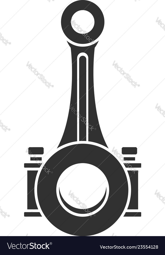 Piston Connecting Rod Shaft Icon Simple Style Vector Image