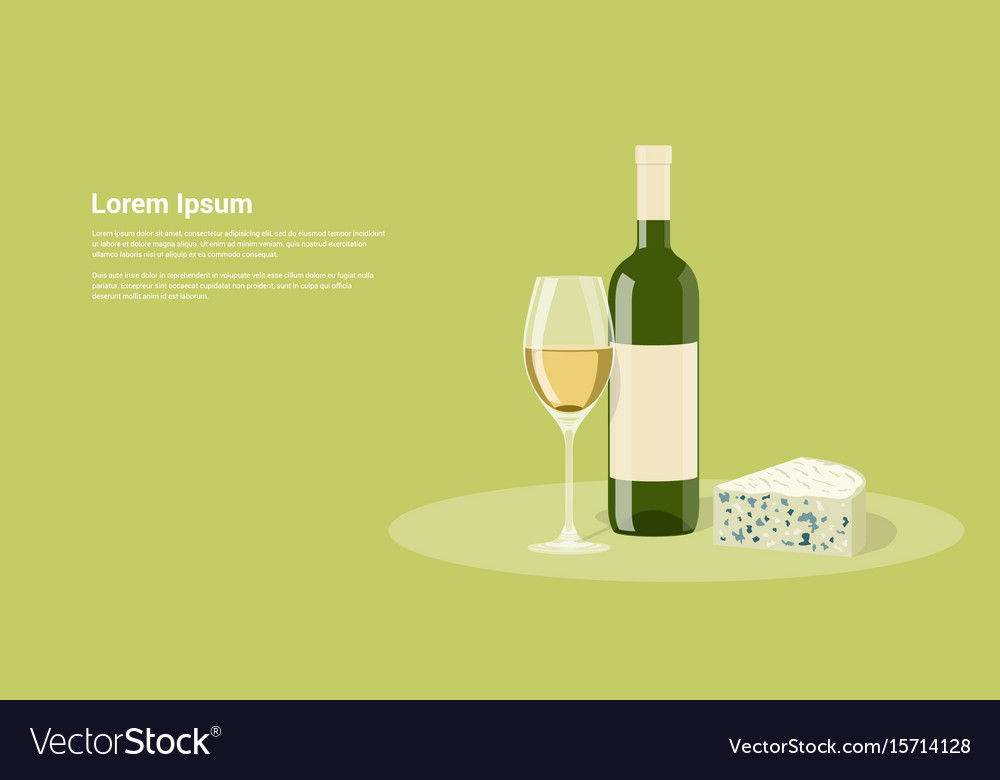 Wine and cheese Royalty Free Vector Image VectorStock
