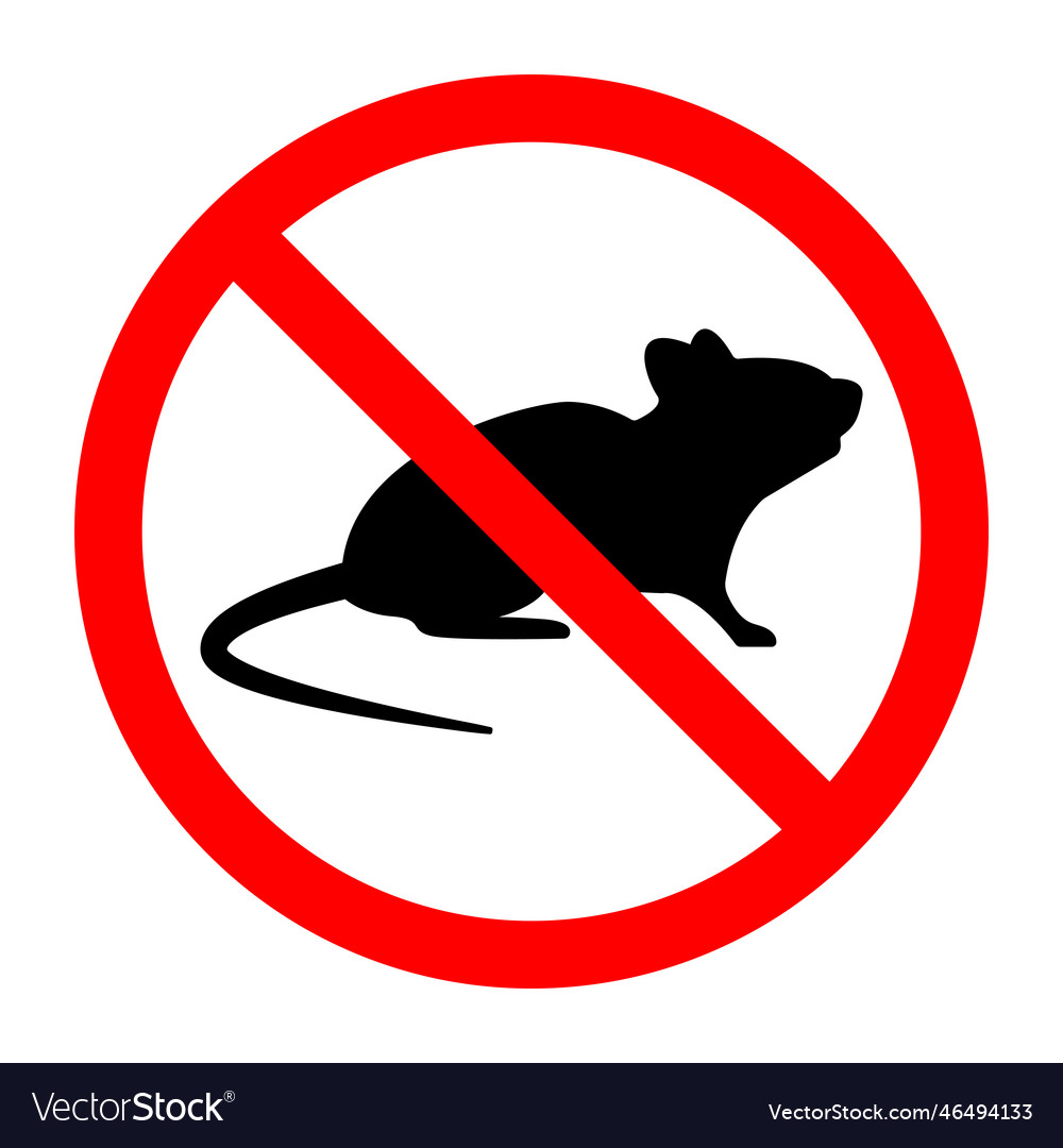 No rats sign Royalty Free Vector Image - VectorStock