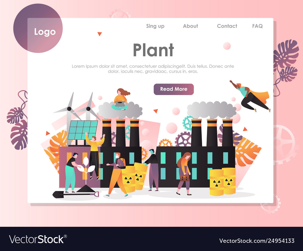 Plant website landing page design template