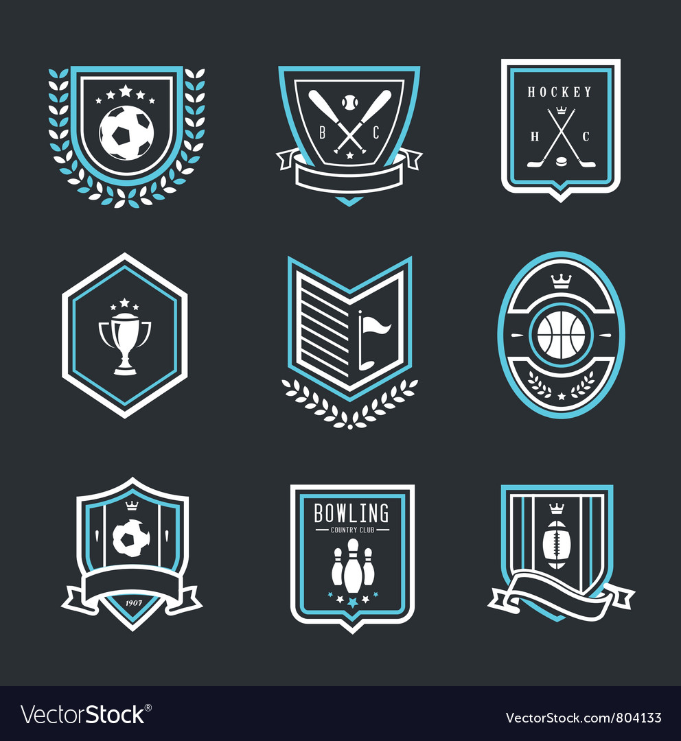 Sport emblems Royalty Free Vector Image VectorStock