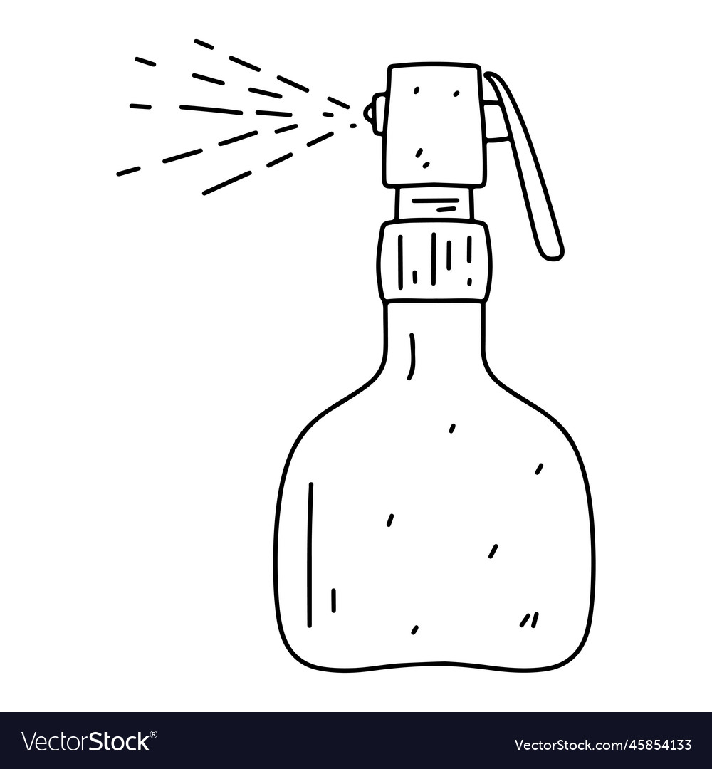 Spray Bottle In Hand Drawn Doodle Style Royalty Free Vector   Spray Bottle In Hand Drawn Doodle Style Vector 45854133 