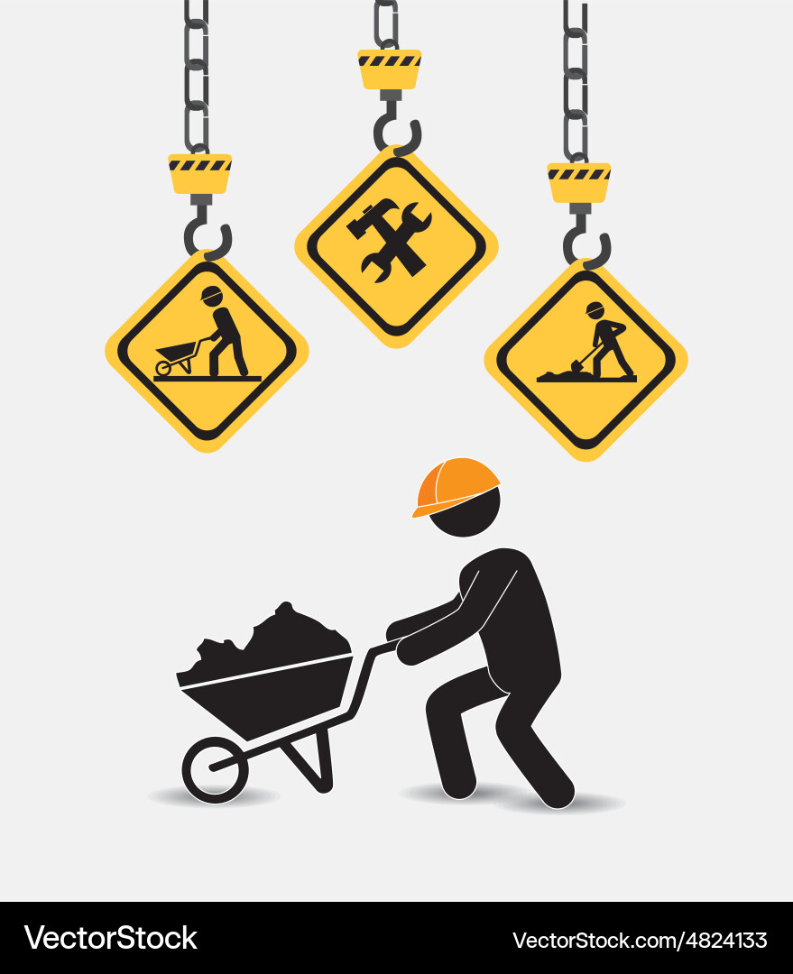 Under construction design Royalty Free Vector Image