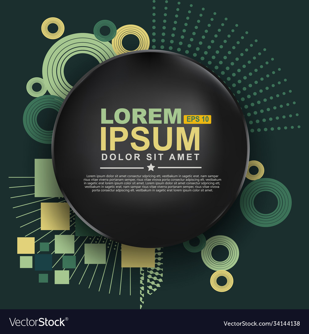 Abstract circle geometric pattern design Vector Image