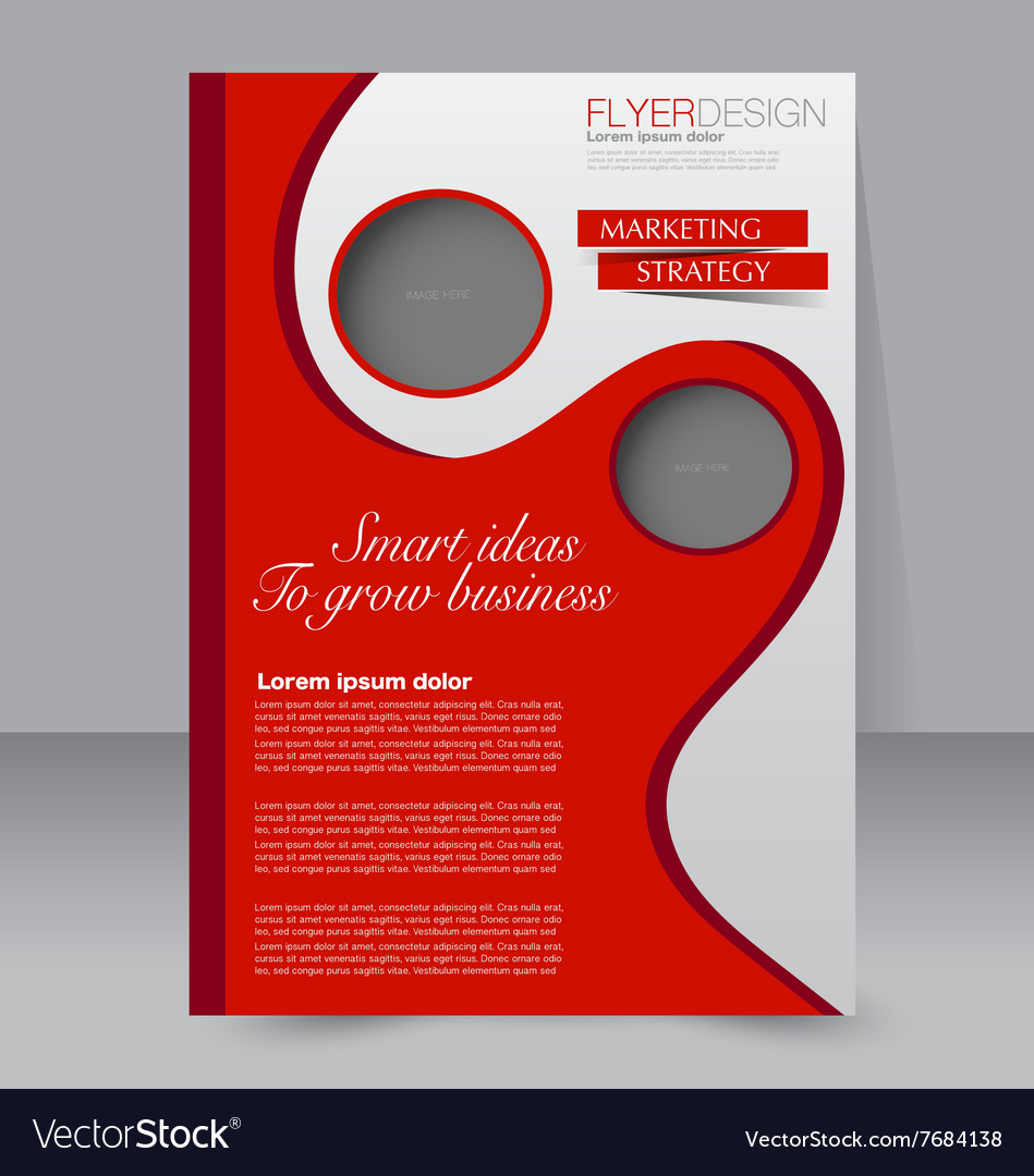 Brochure design flyer template editable a22 poster Vector Image Intended For Make Flyer Template