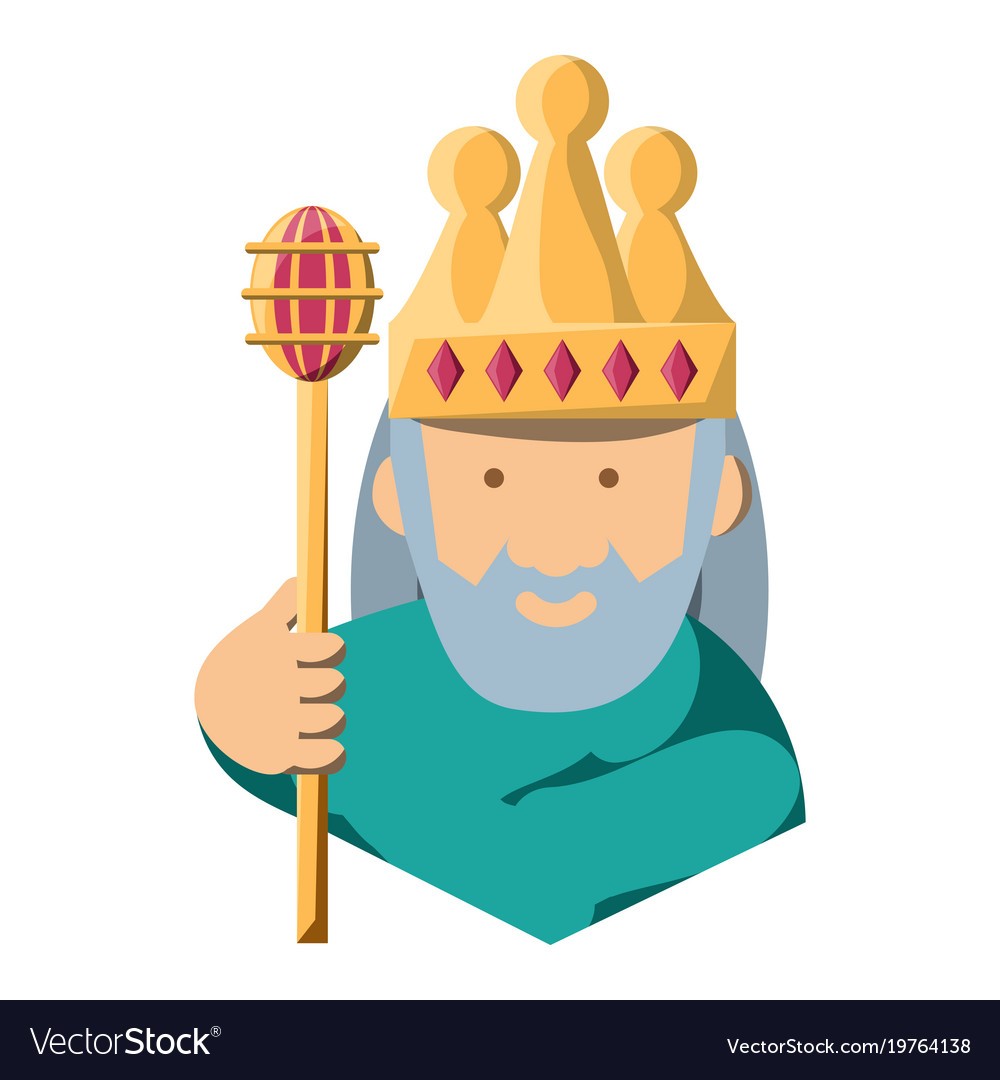 Cartoon king icon image Royalty Free Vector Image