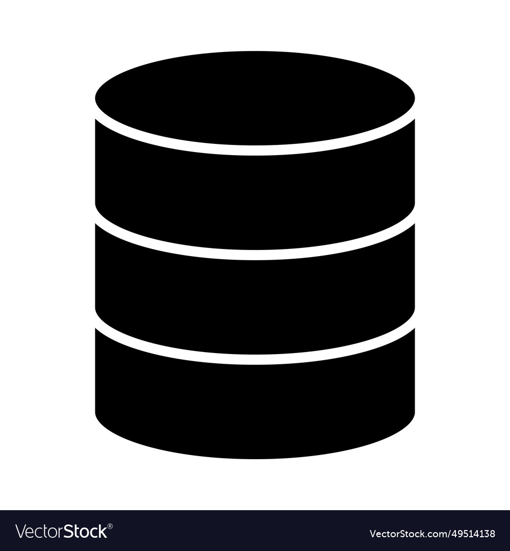 Database glyph icon for personal and commercial Vector Image