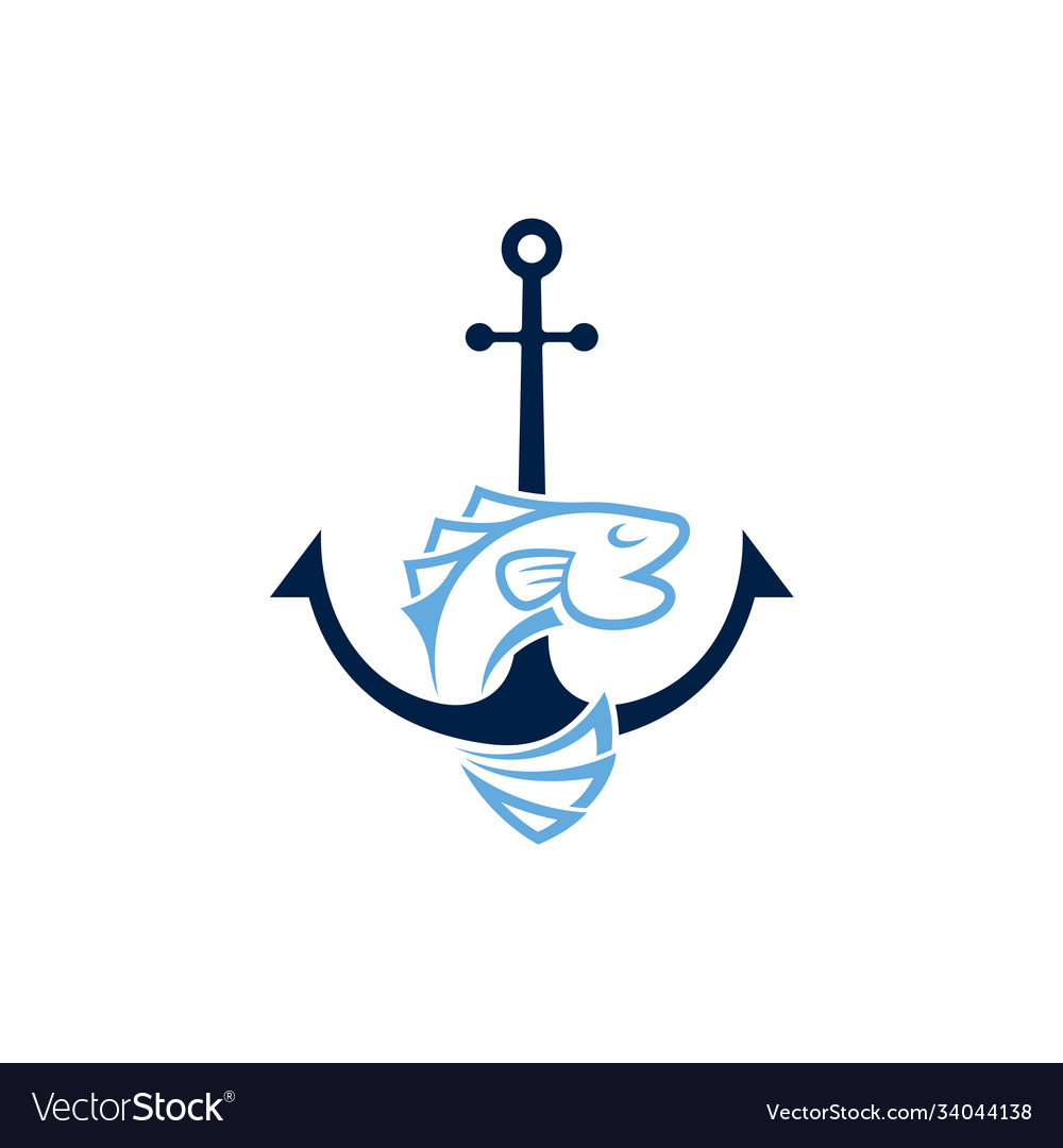 Fish marine logo Royalty Free Vector Image - VectorStock