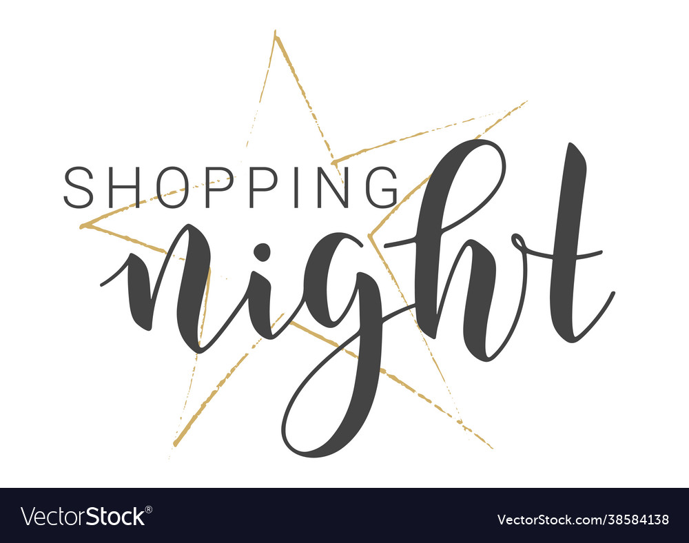 Handschriftliche Briefing-Shopping-Nacht