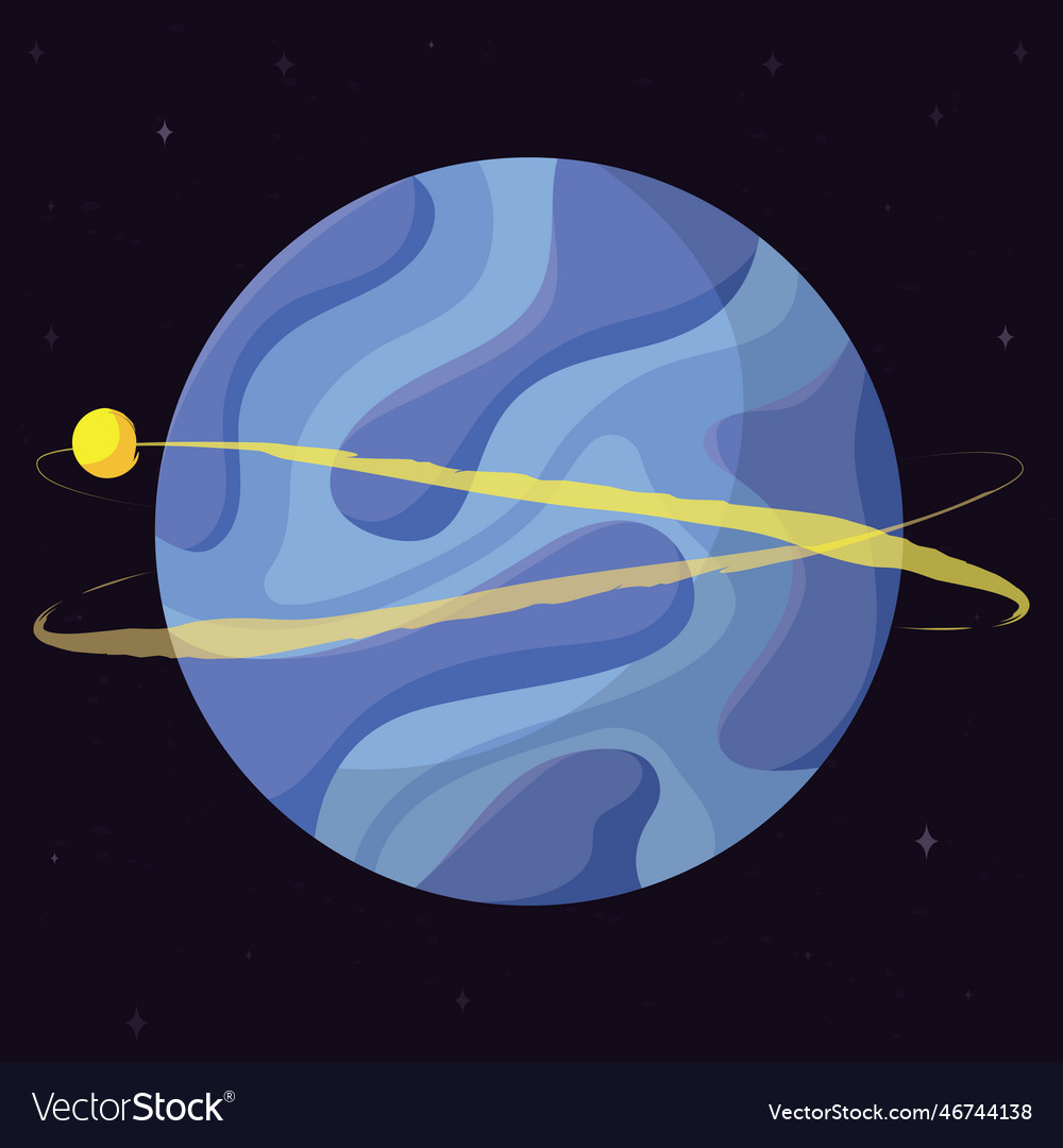 Isolated abstract colored scifi planet icon Vector Image