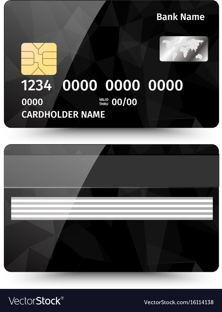 Realistic detailed credit card with abstract Vector Image