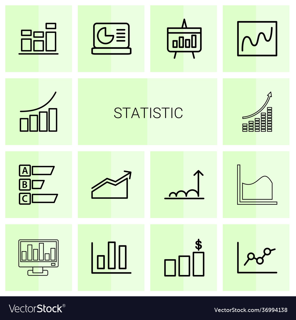 Statistic icons Royalty Free Vector Image - VectorStock