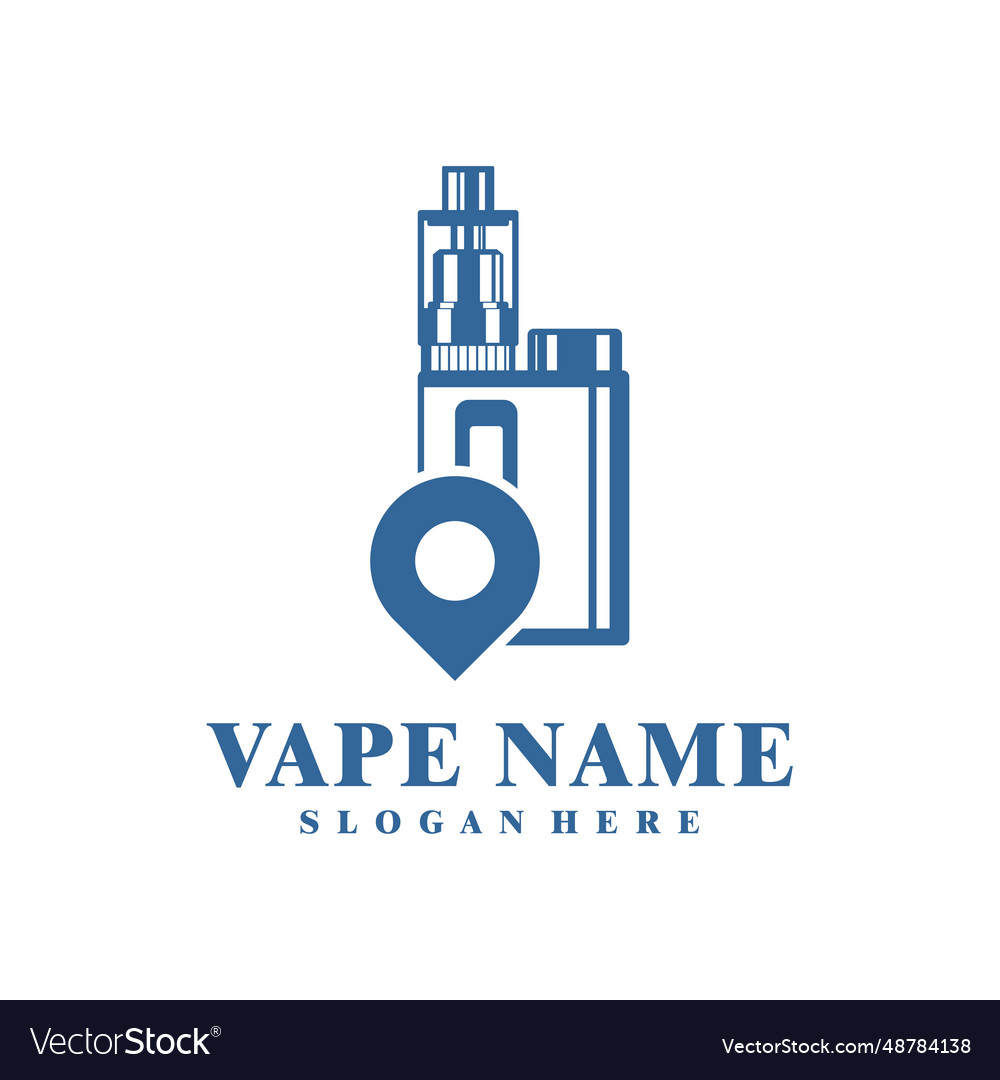 Vape with point logo design concept vaping