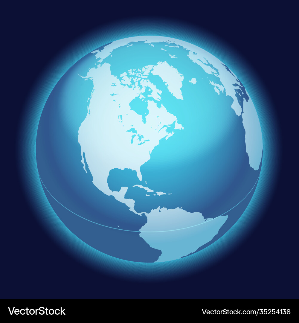 World Globe Map North America Centered Map Vector Image World Globe Map North America Centered Map Vector 35254138 