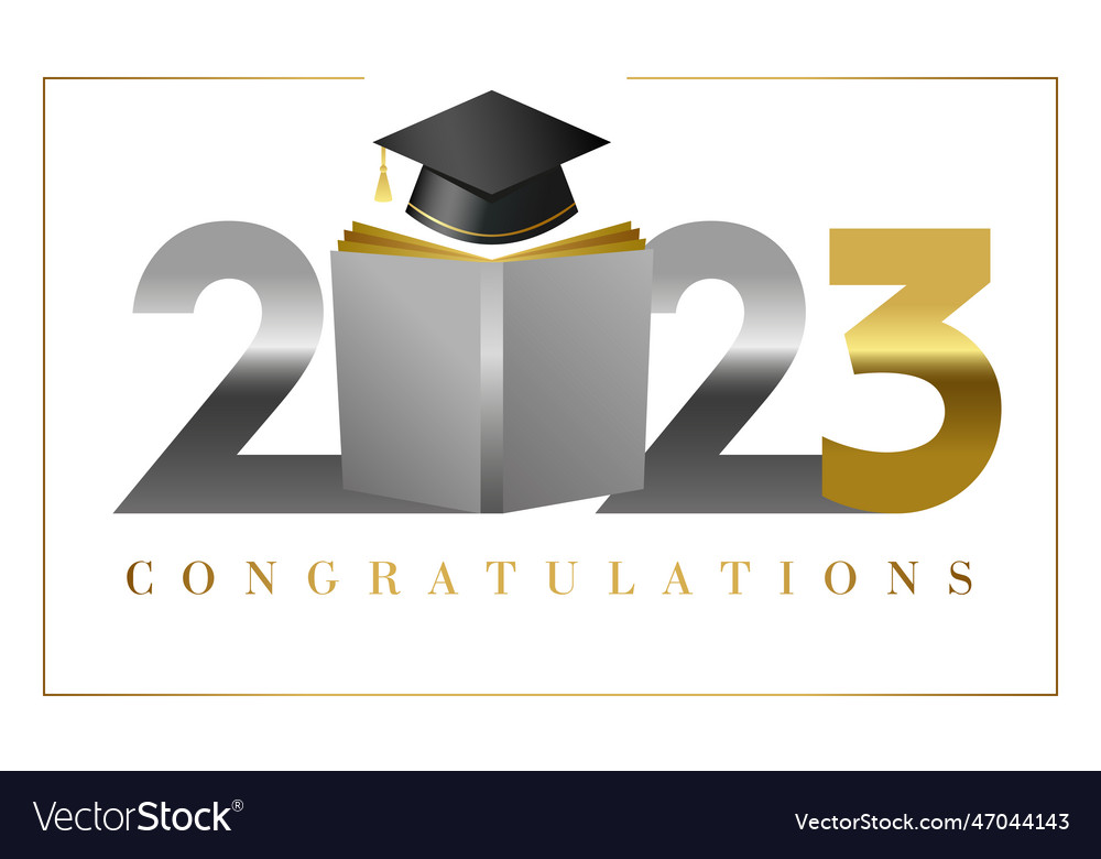 2023 educational graduating logo concept Vector Image