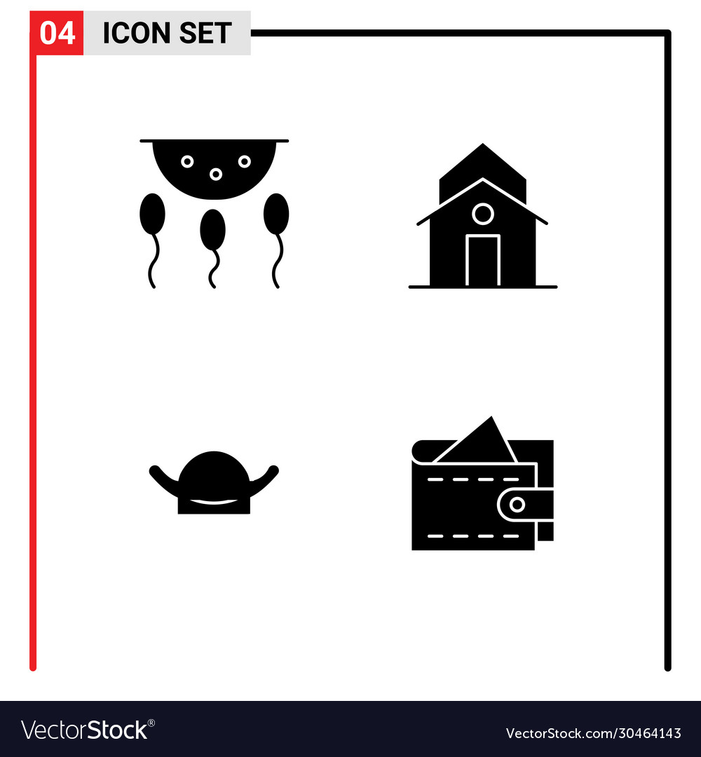 4 creative icons modern signs and symbols