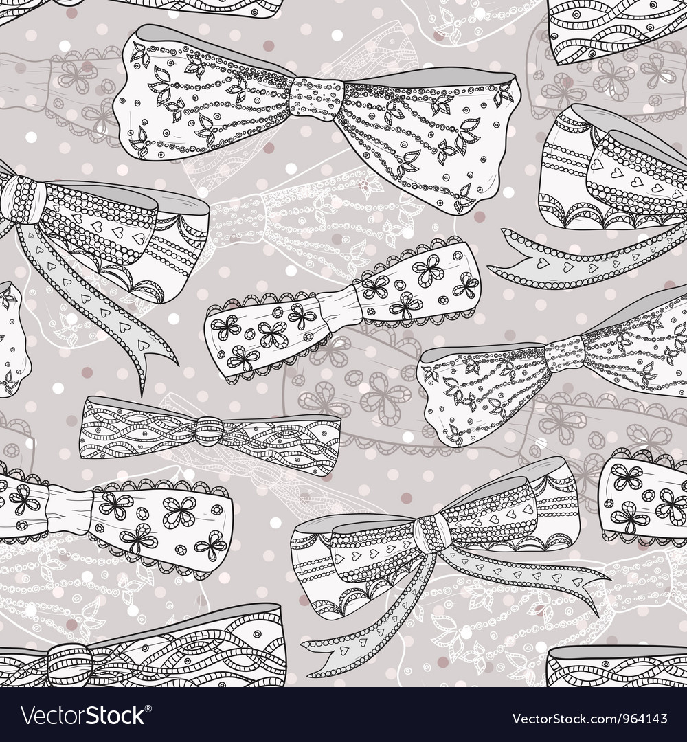 Cute Bow Seamless Pattern Royalty Free Vector Image