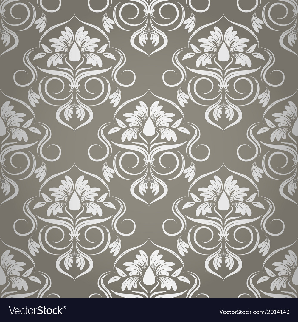 Damask wallpaper Royalty Free Vector Image - VectorStock