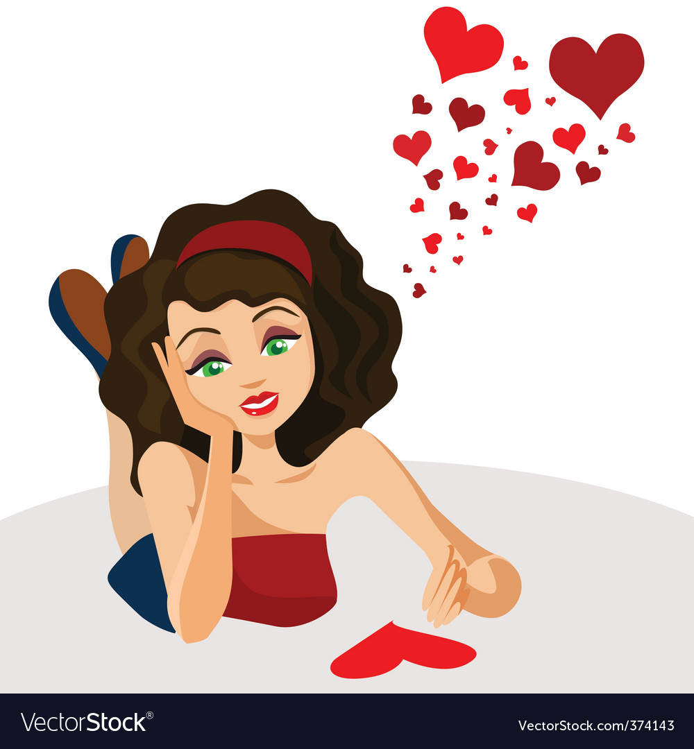 Girl enjoying life Royalty Free Vector Image - VectorStock