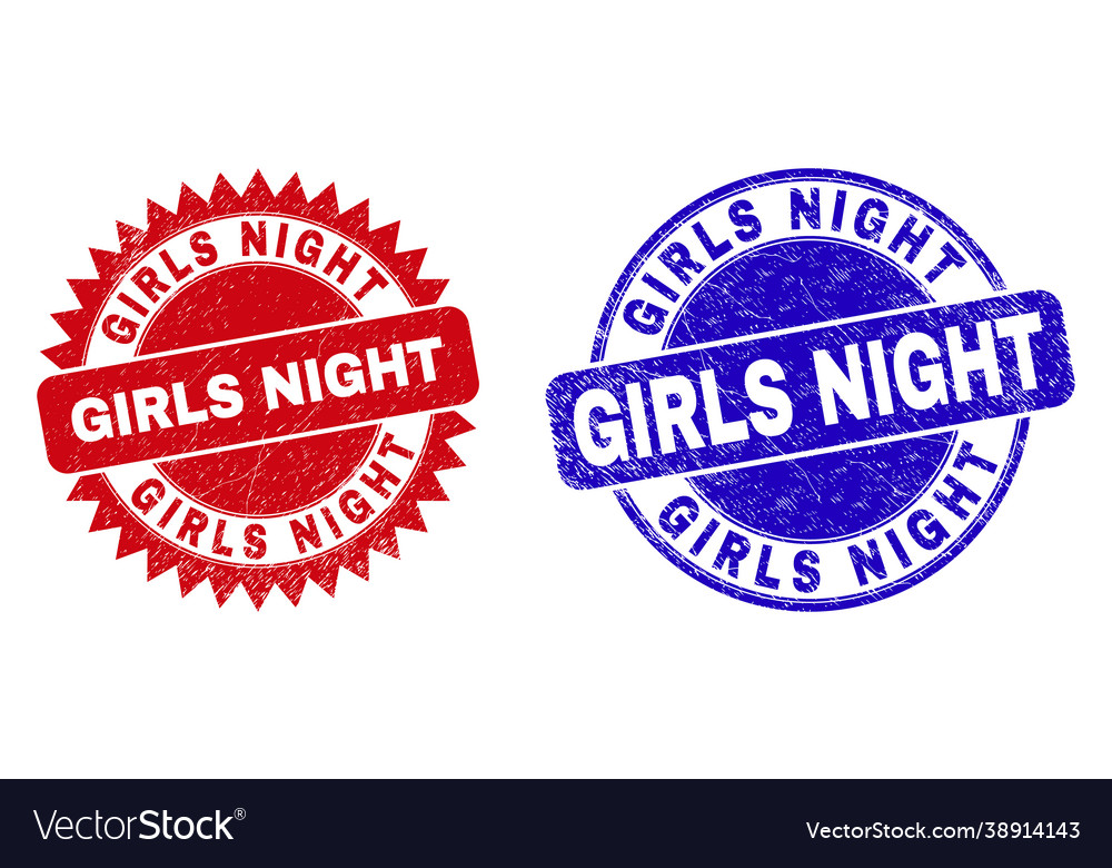 Girls night round and rosette stamp seals