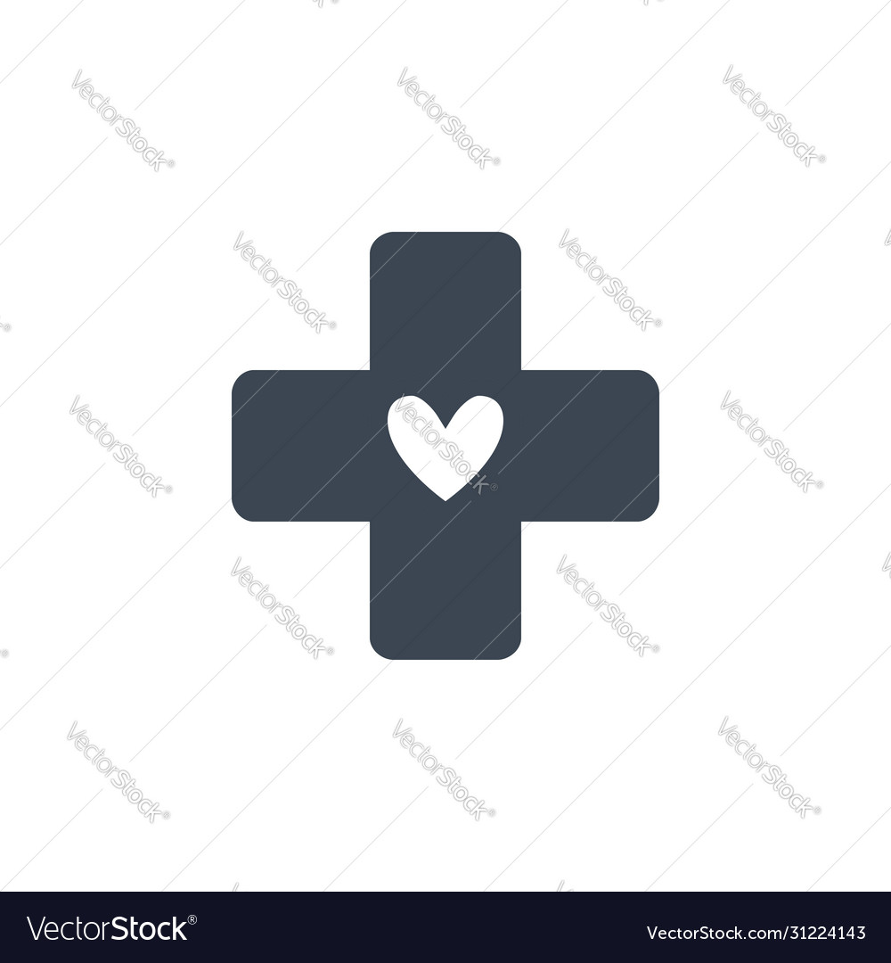 Medical cross related glyph icon