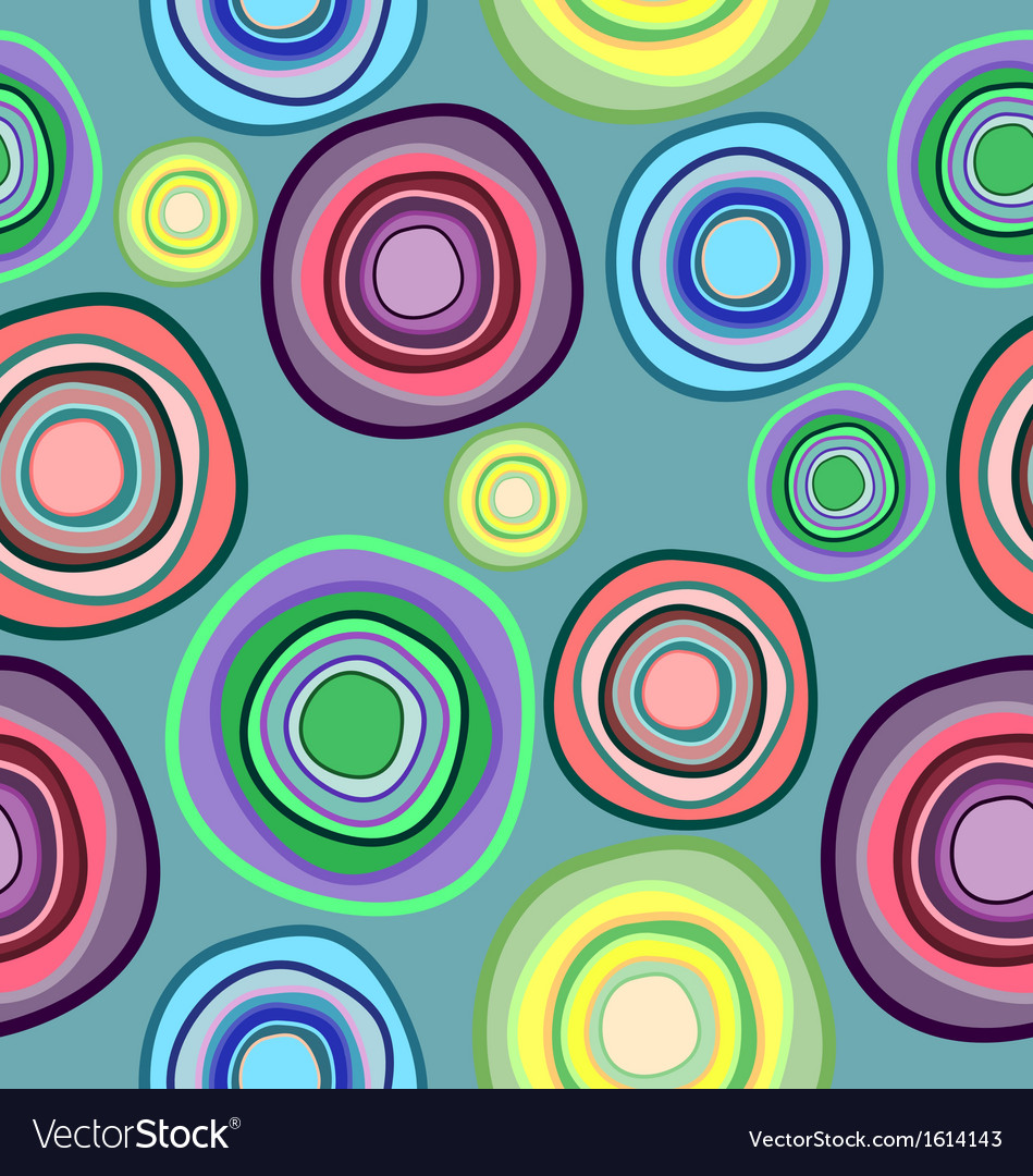 Seamless pattern of colored circles