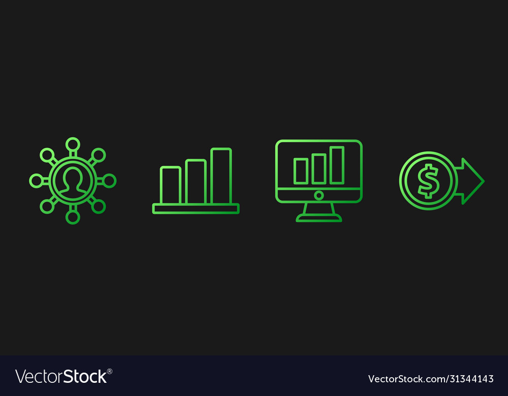 Set line monitor with graph chart business