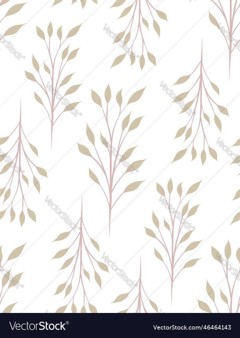 Simple seamless pattern with branches