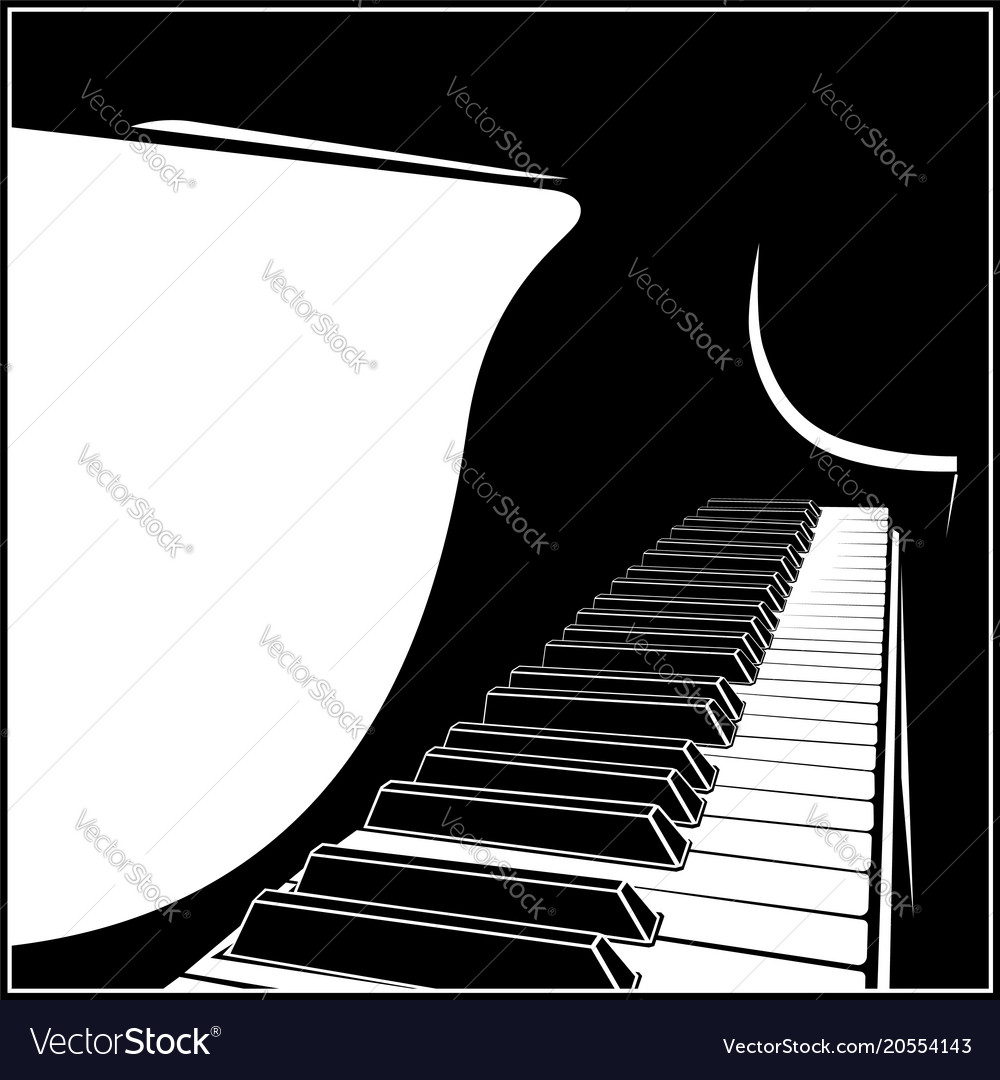 Stylized grand piano Royalty Free Vector Image