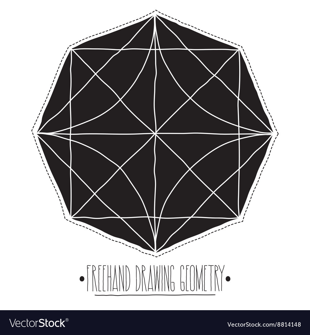 Filled black geometric shapes and elements Vector Image