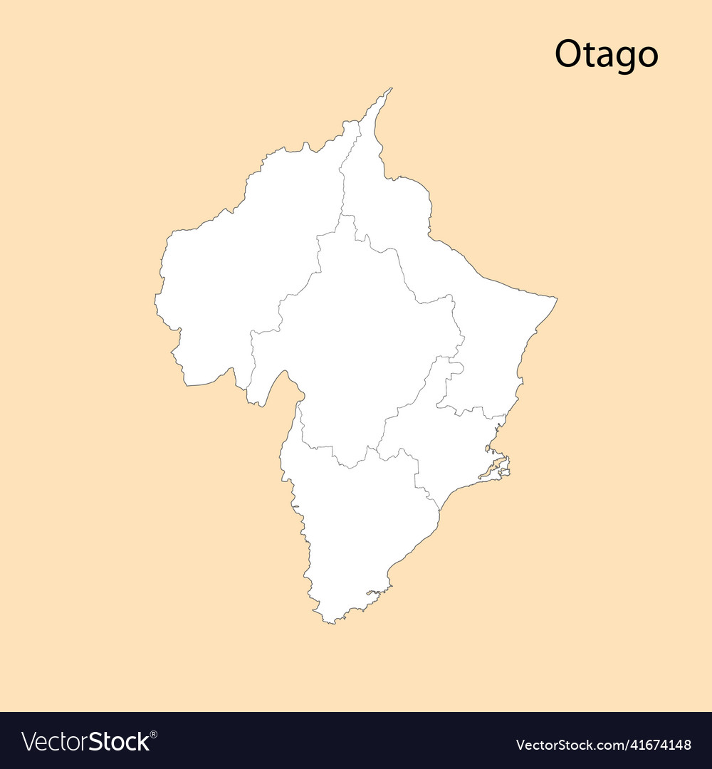 High quality map of otago is a region new Vector Image
