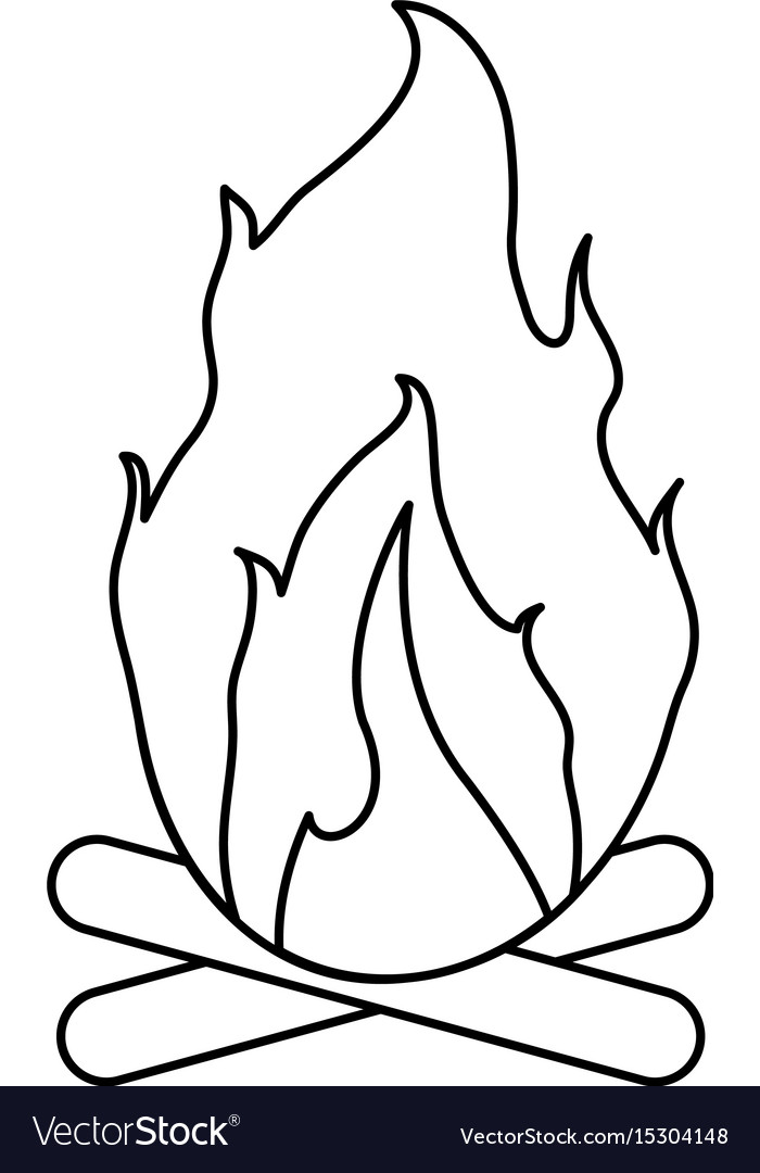 Hot fire flame Royalty Free Vector Image - VectorStock