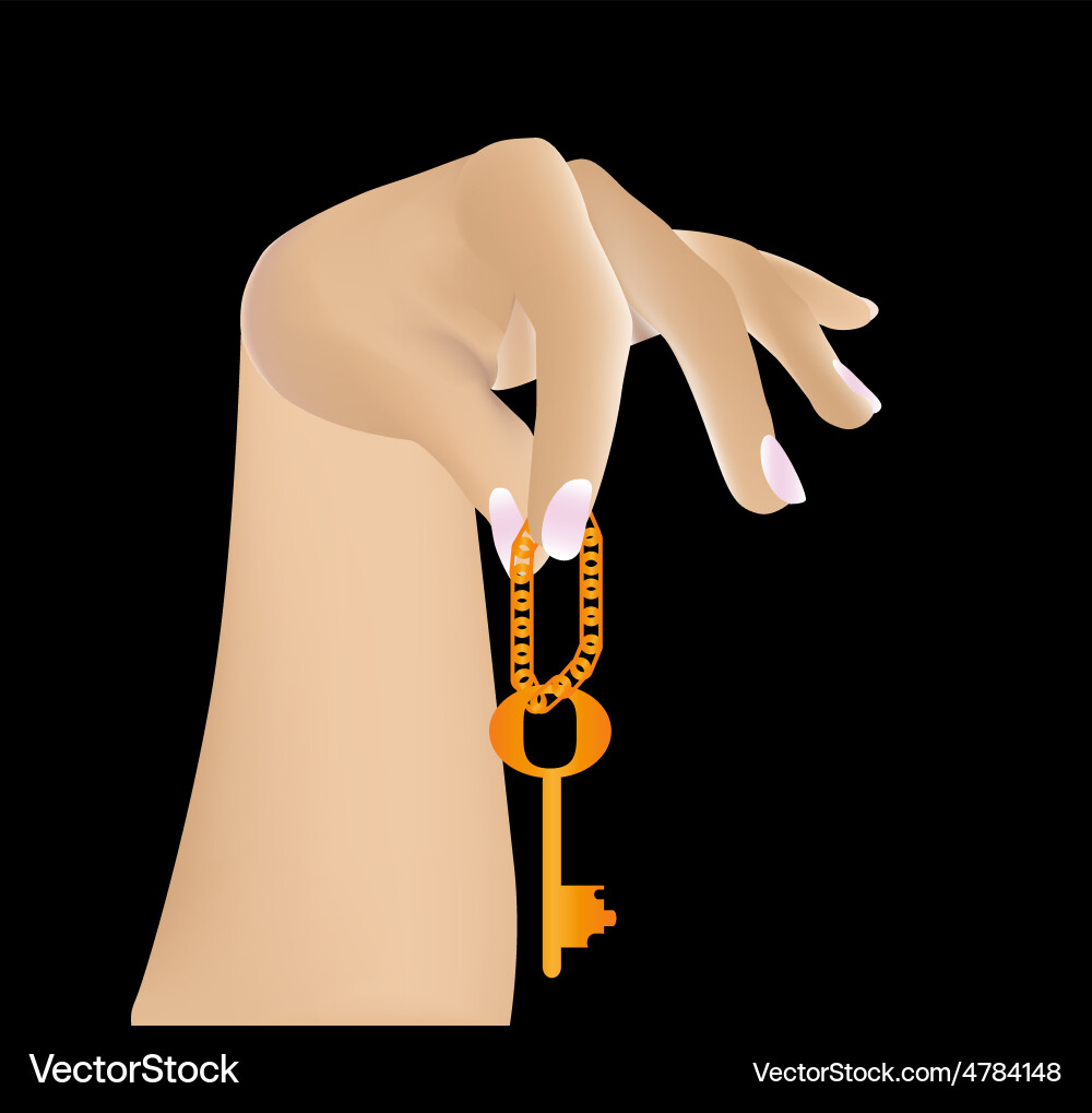 Key in hand Royalty Free Vector Image - VectorStock