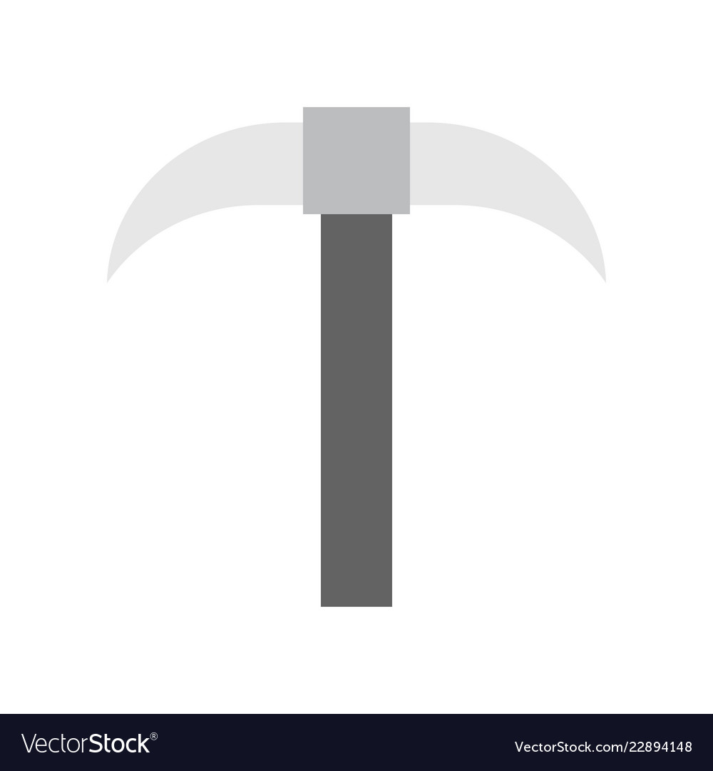 Pickaxe halloween related flat icon