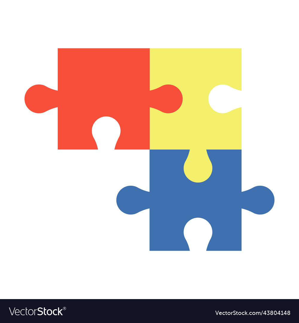 Puzzle game brochure element design Royalty Free Vector