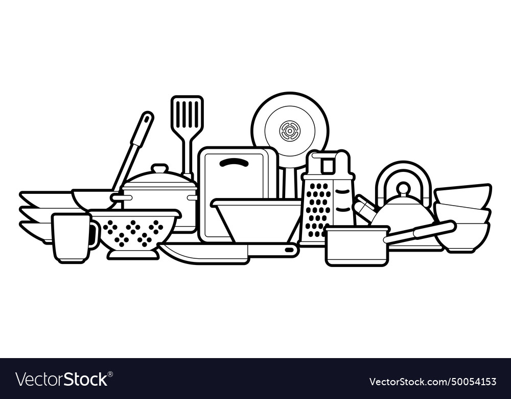 Background with kitchen utensils cooking tools