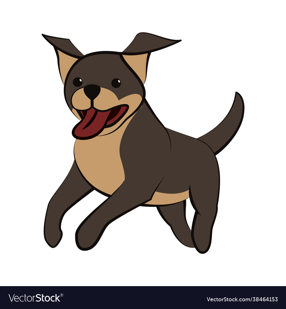 Cute cartoon icon a big dog