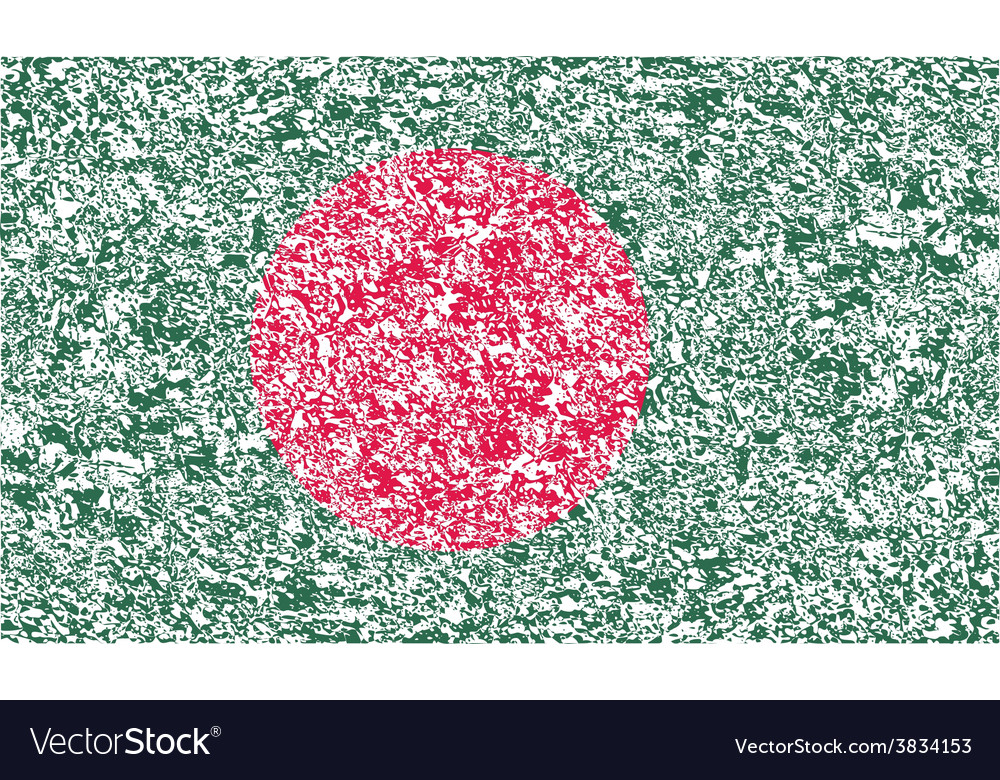 Flag of bangladesh with old texture